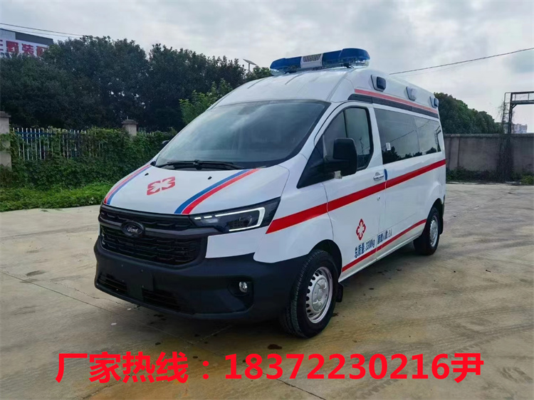 國六江鈴福特v362中軸中頂柴油版運(yùn)輸型救護(hù)車！